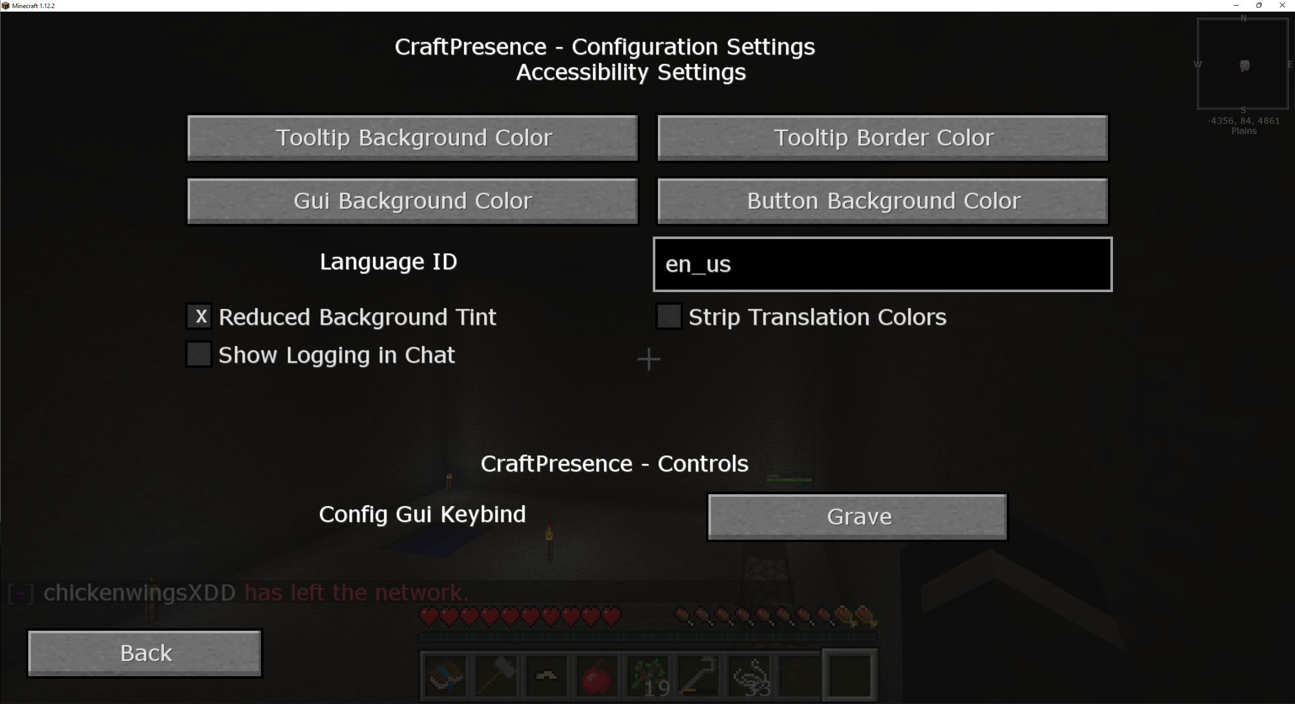 Craft Presence GUI - Accessibility