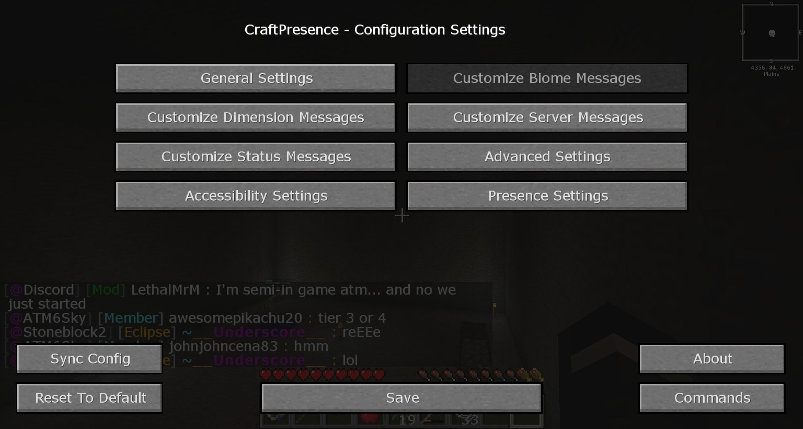 Craft Presence GUI - Accessibility